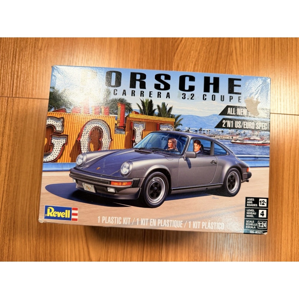 Revell 1:24 Porsche 911 Carrera 3.2 Coupe Model Kit 85-4521 Partially Assembled